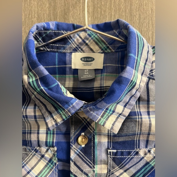 Old Navy Boys Long Sleeve Button Up Shirt Size 4T - Picture 3 of 3